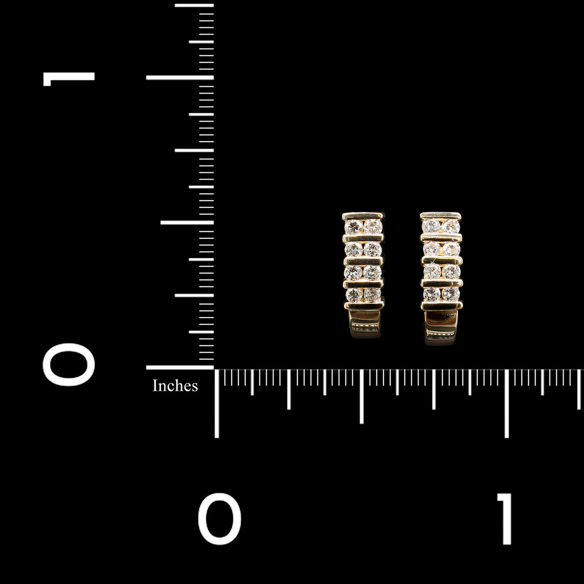 14K Yellow Gold Estate Diamond Earrings