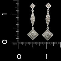 14K White Gold Estate Diamond Earrings, 14k white gold, Long's Jewelers