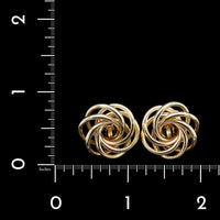 14K Yellow Gold Estate Knot Earrings