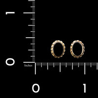 14K Yellow Gold Estate Onyx Earrings