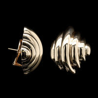 Tiffany & Co. 14K Yellow Gold Estate Ribbed Dome Earrings