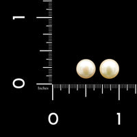 14K Yellow Gold Estate Cultured Pearl Studs