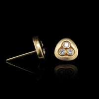 Alex Sepkus 18K Yellow Gold Estate Diamond Swirling Water Earrings
