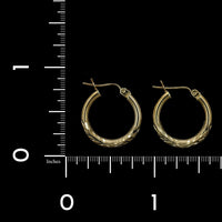 14K Yellow Gold Estate Hoop Earrings
