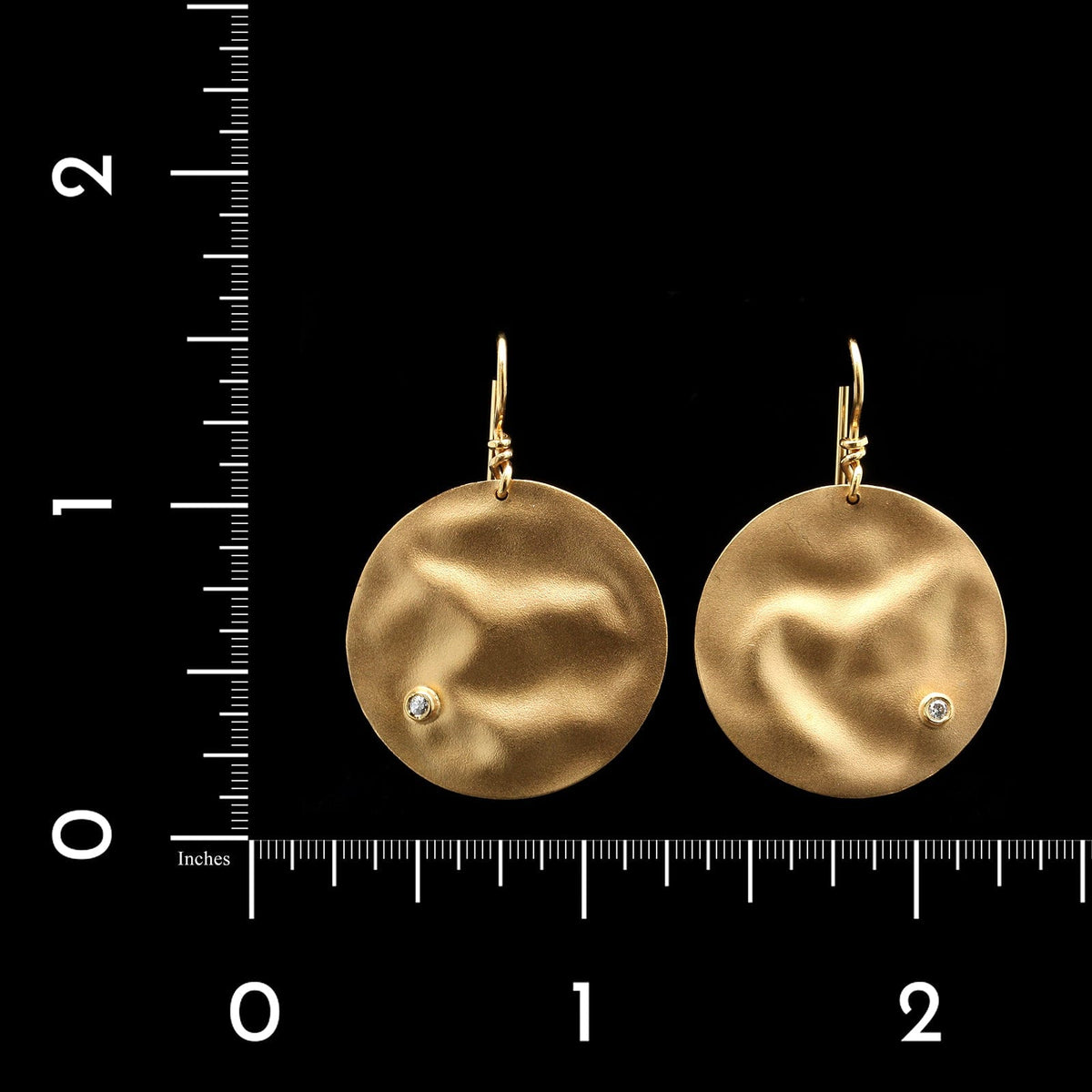 14K Yellow Gold Estate Diamond Earring