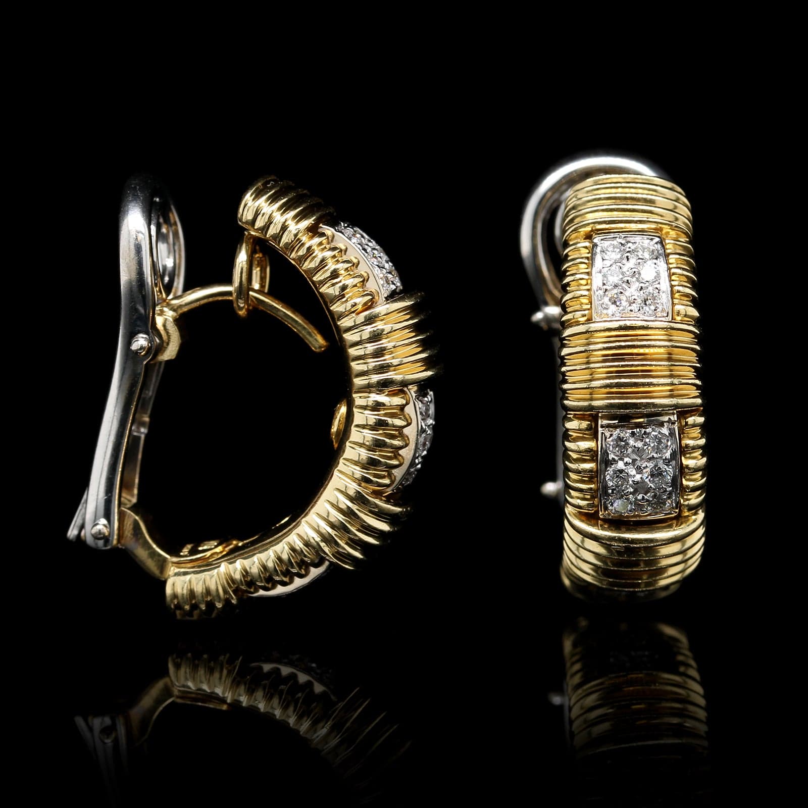 Roberto Coin 18K Two-tone Gold Estate Diamond Appasionata Earrings