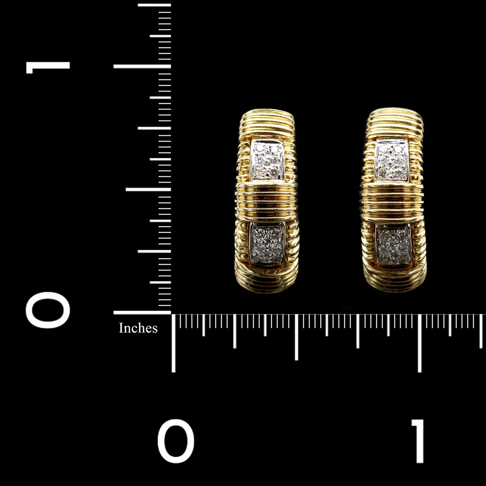 Roberto Coin 18K Two-tone Gold Estate Diamond Appasionata Earrings