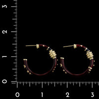 La Nouvelle Bague 18K Yellow Gold Estate Enamel Hoops