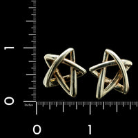 14K Yellow Gold Estate Star Earrings