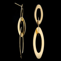 Roberto Coin 18K Yellow Gold Estate Chic and Shine Large Oval Drop Earrings