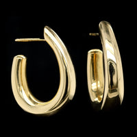 Tiffany & Co. 18K Yellow Estate Gold Hoop Earrings