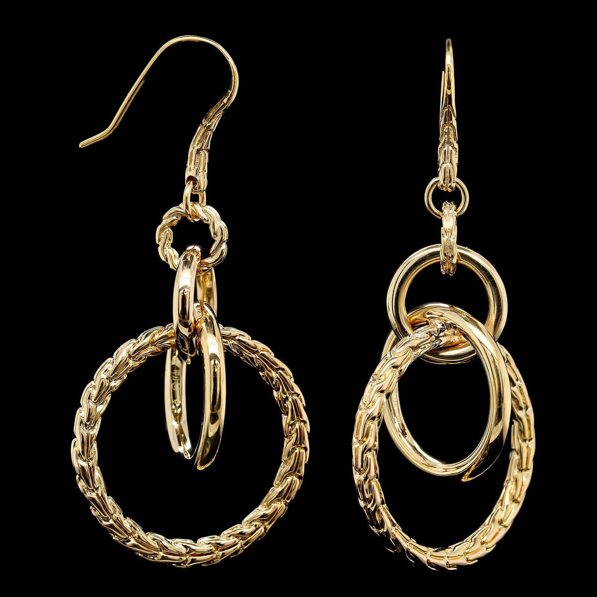 John Hardy 18K Yellow Gold Estate Classic Chain Orbital Earrings