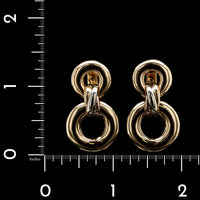 Cartier 18K Tricolor Gold Estate Trinity Earrings