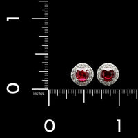 Tiffany & Co. Platinum Estate Ruby and Diamond 'Soleste' Earrings