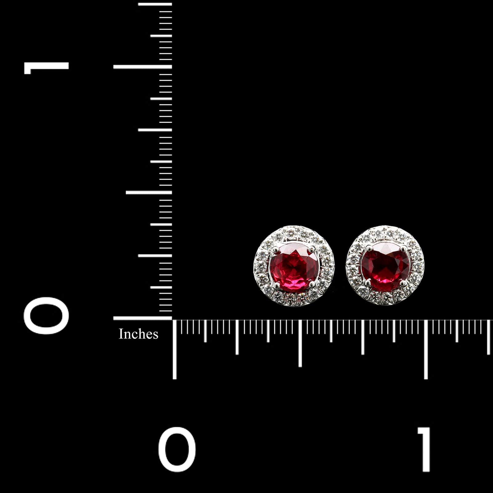 Tiffany & Co. Platinum Estate Ruby and Diamond 'Soleste' Earrings