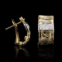 Roberto Coin 18K Two-Tone Gold Diamond Elefantino Estate Earrings