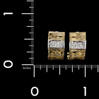 Roberto Coin 18K Two-Tone Gold Diamond Elefantino Estate Earrings