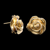 14K Yellow Gold Estate Flower Earrings