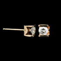 14K Yellow Gold Estate Diamond Studs