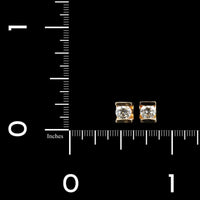 14K Yellow Gold Estate Diamond Studs