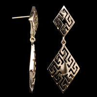 14K Yellow Gold Estate Drop Earrings