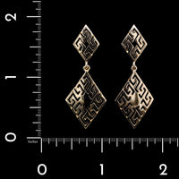 14K Yellow Gold Estate Drop Earrings