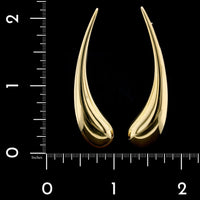 Tiffany & Co. Elsa Peretti 18K Yellow Gold Estate Teardrop Earrings