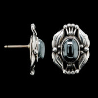 Georg Jensen Sterling Silver Estate Hematite 'Heritage Collection' Earrings