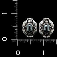 Georg Jensen Sterling Silver Estate Hematite 'Heritage Collection' Earrings