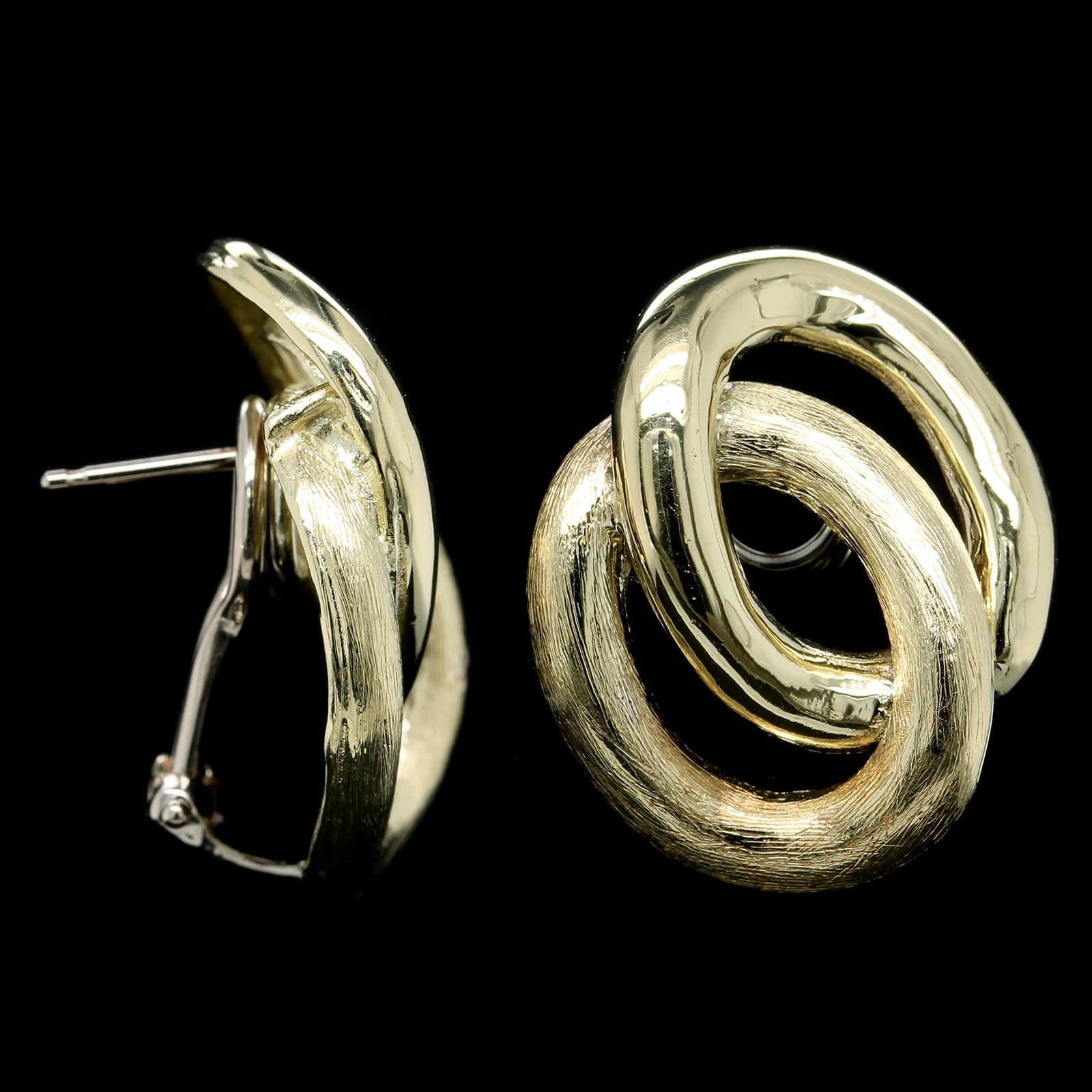 14K Yellow Gold Estate Earrings