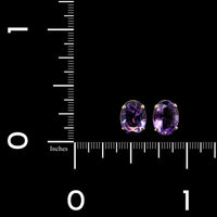 14K Yellow Gold Estate Amethyst Stud Earrings