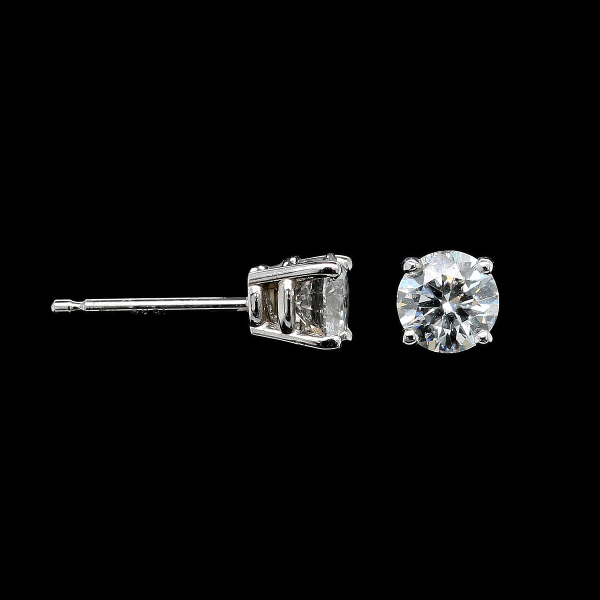 18K White Gold Estate Diamond Studs