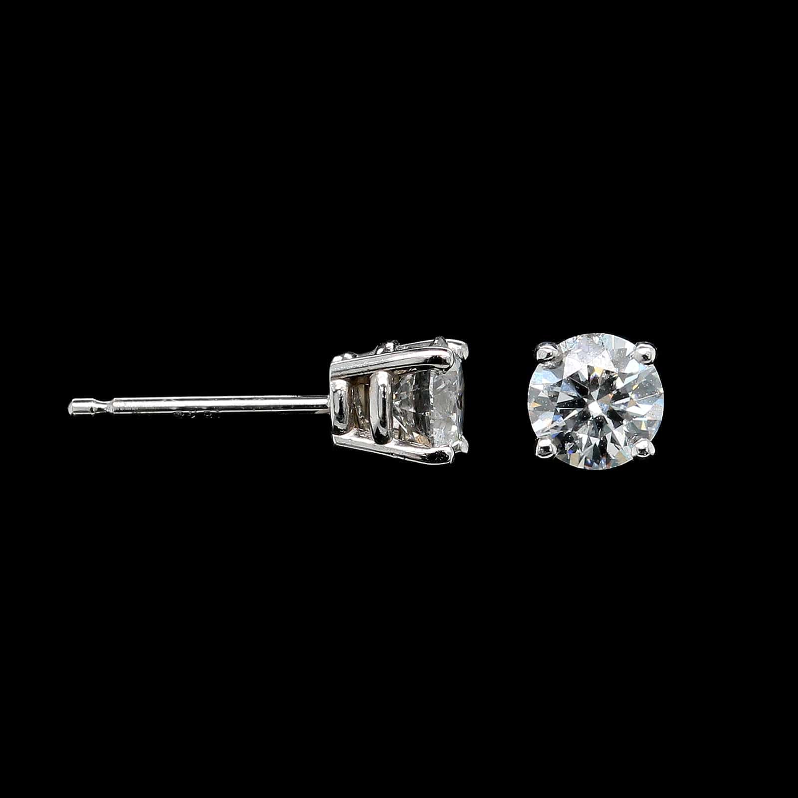 18K White Gold Estate Diamond Studs
