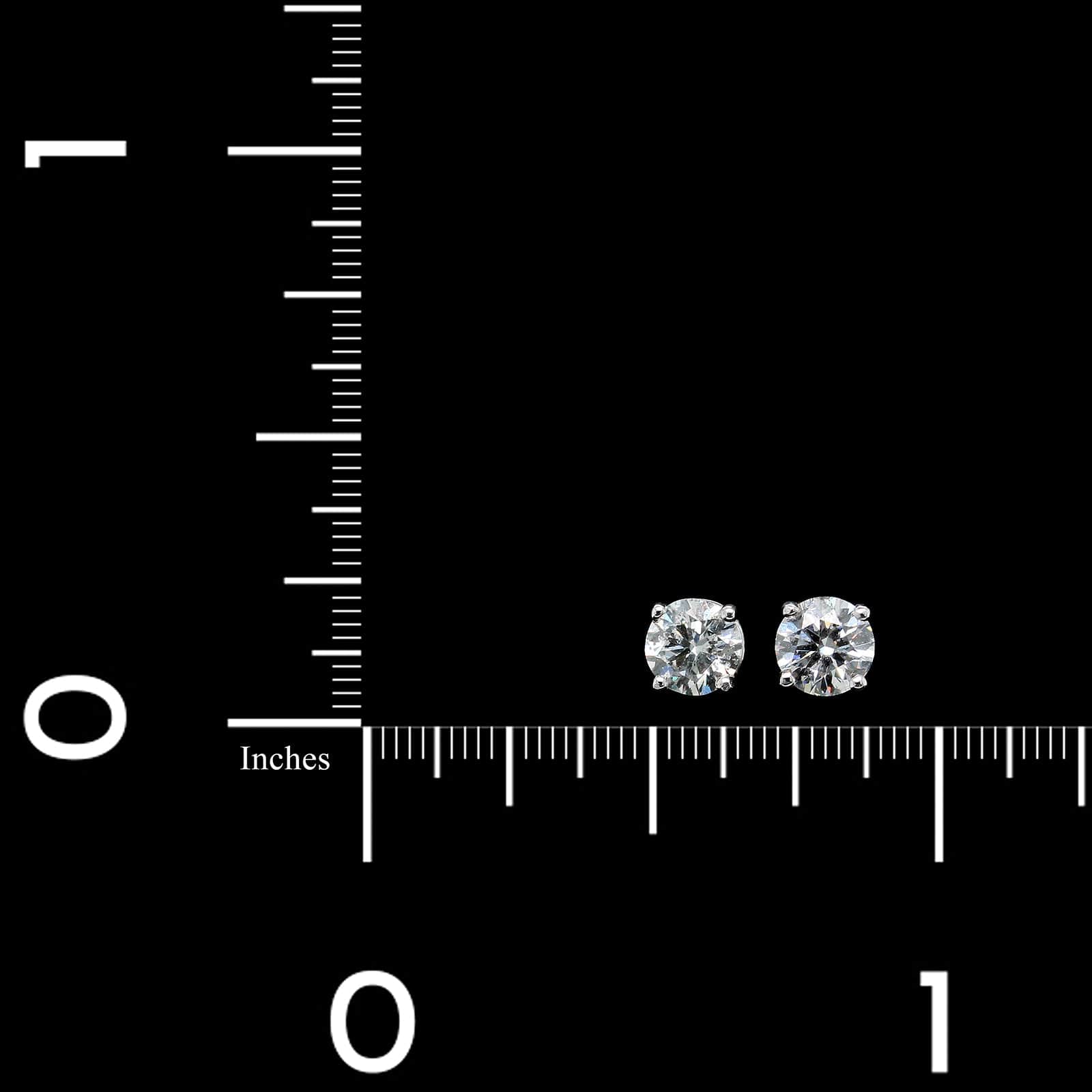 18K White Gold Estate Diamond Studs