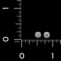 14K White Gold Estate Diamond Studs