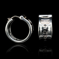 Tiffany & Co. Sterling Silver Estate 1837 Wide Hoops