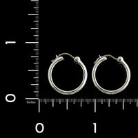 Tiffany & Co. Sterling Silver Estate 1837 Wide Hoops