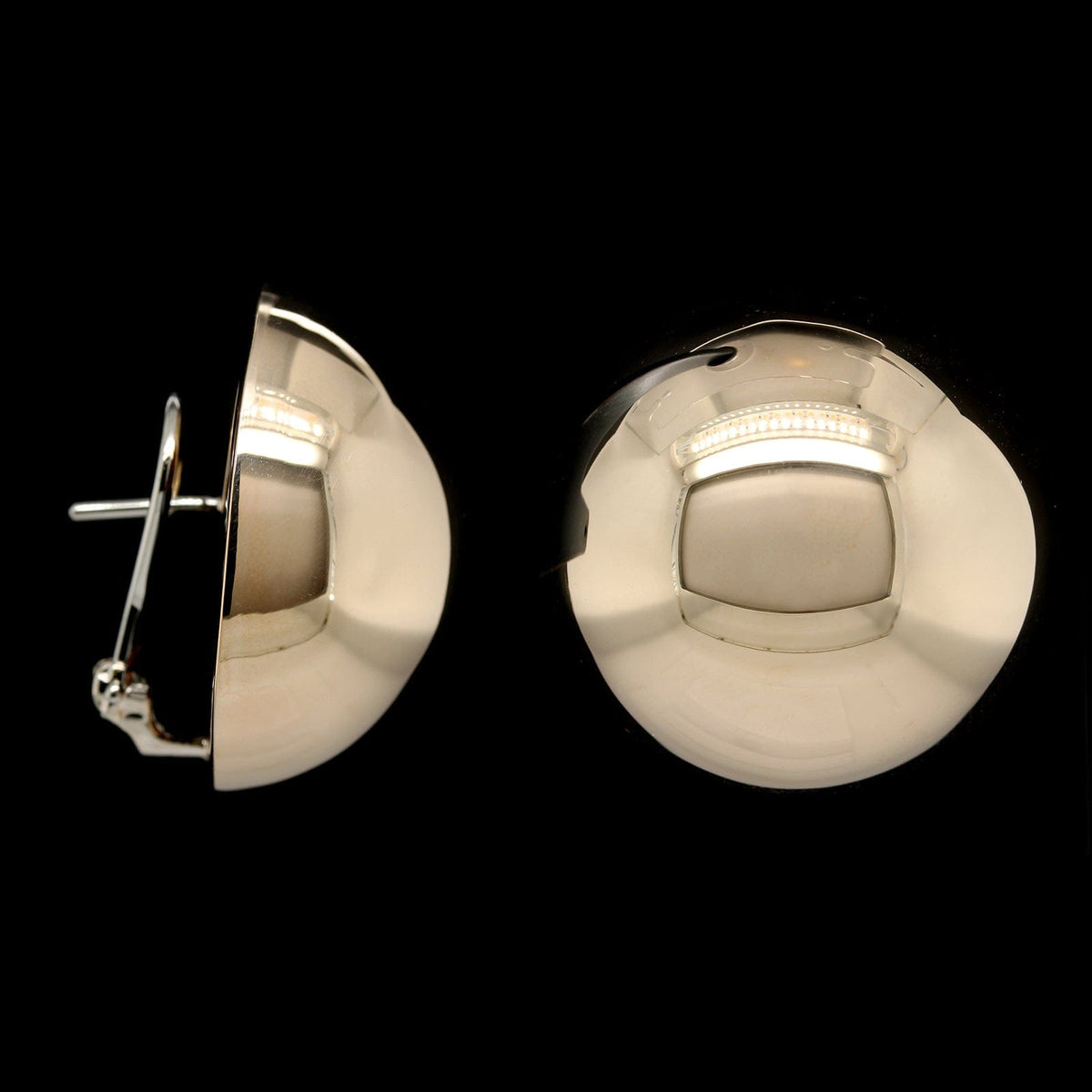 14K Yellow Gold Estate Dome Earrings