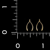 14K Yellow Gold Estate Wishbone Earrings