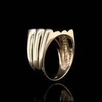 14K Yellow Gold Estate Diamond Signet Ring