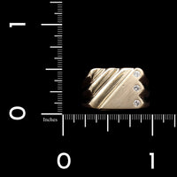 14K Yellow Gold Estate Diamond Signet Ring