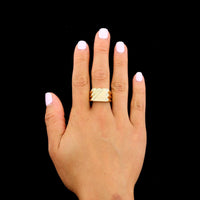 14K Yellow Gold Estate Diamond Signet Ring