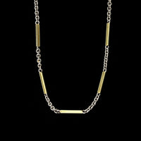 Antique 14K Yellow Gold and Platinum Estate Pocket Watch Chain