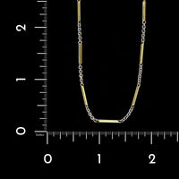 Antique 14K Yellow Gold and Platinum Estate Pocket Watch Chain