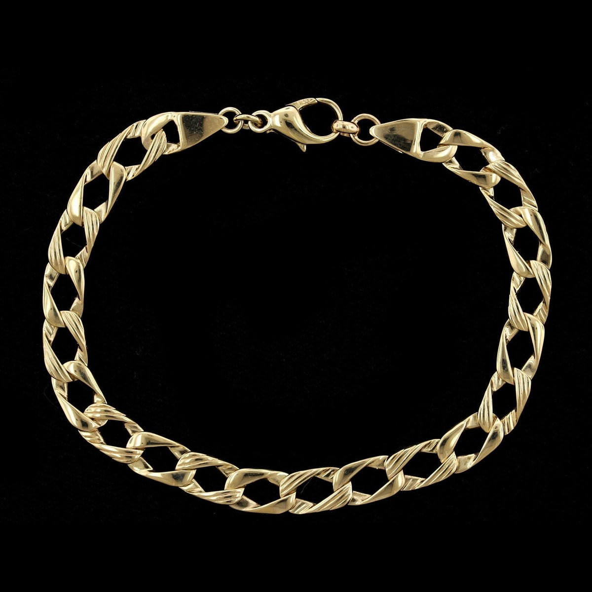 14K Yellow Gold Estate Open Link Bracelet