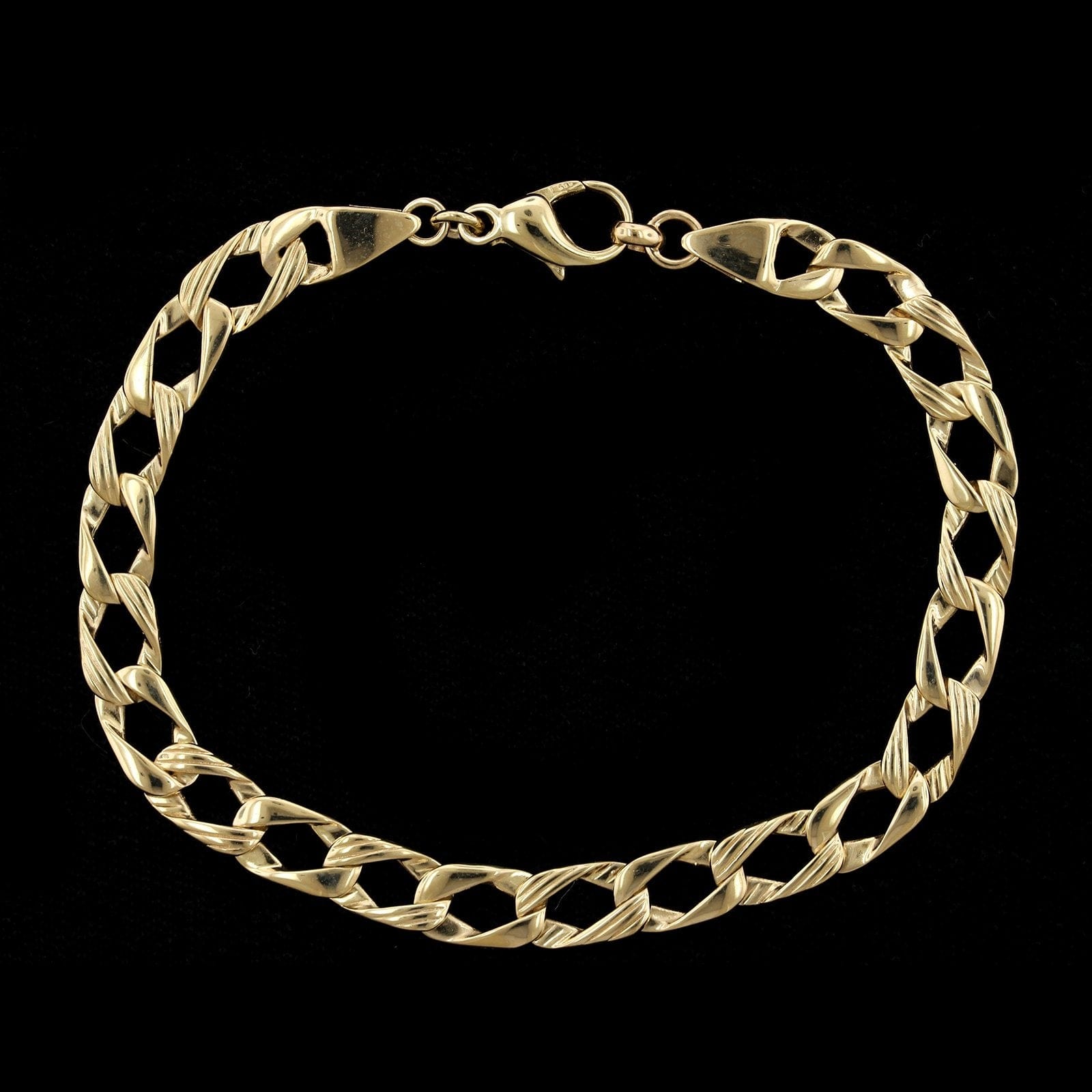 14K Yellow Gold Estate Open Link Bracelet