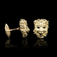 18K Yellow Gold Estate Bacchus Cufflinks