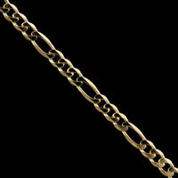 14K Yellow Gold Estate Figaro Link Bracelet