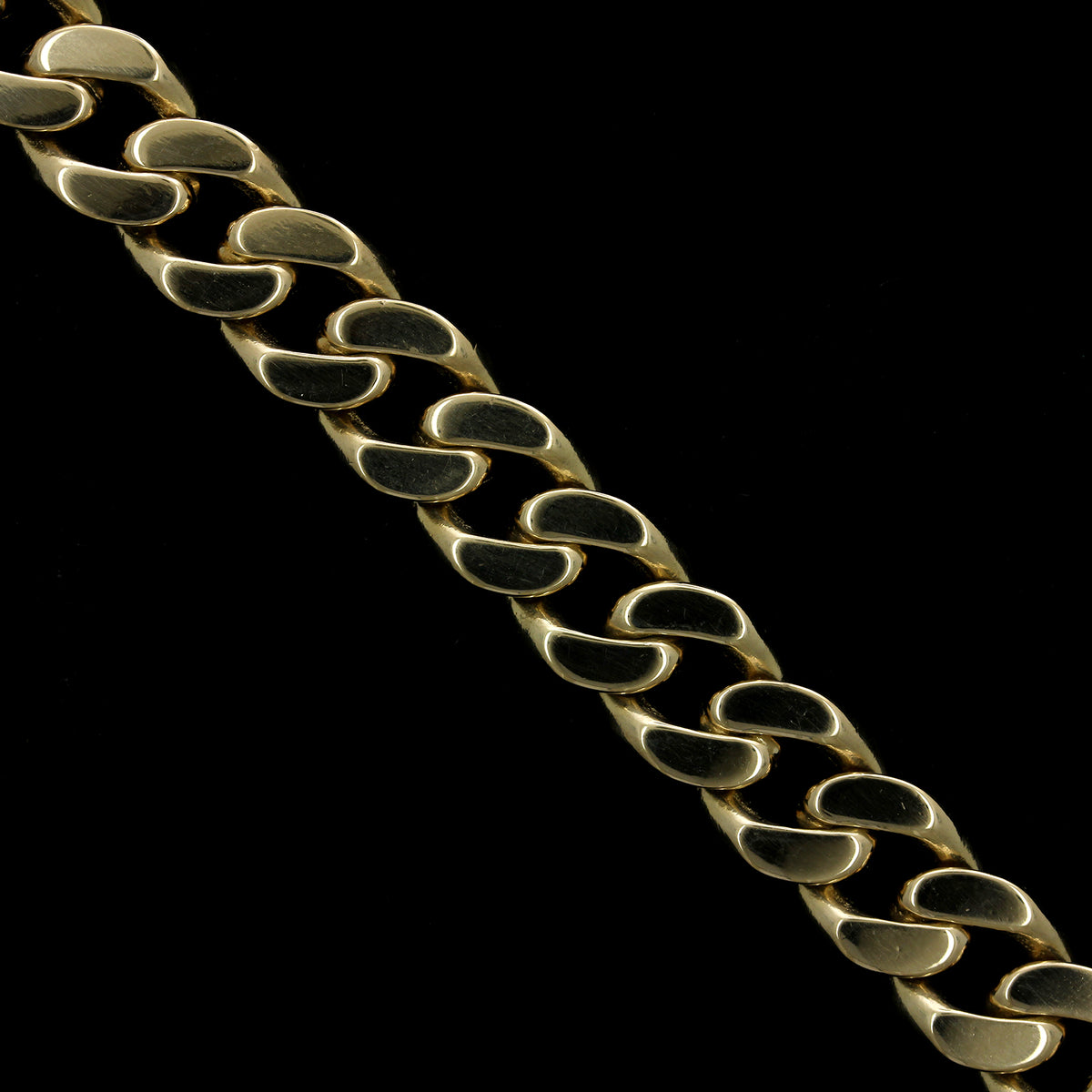 14K Yellow Gold Estate Curb Link Bracelet