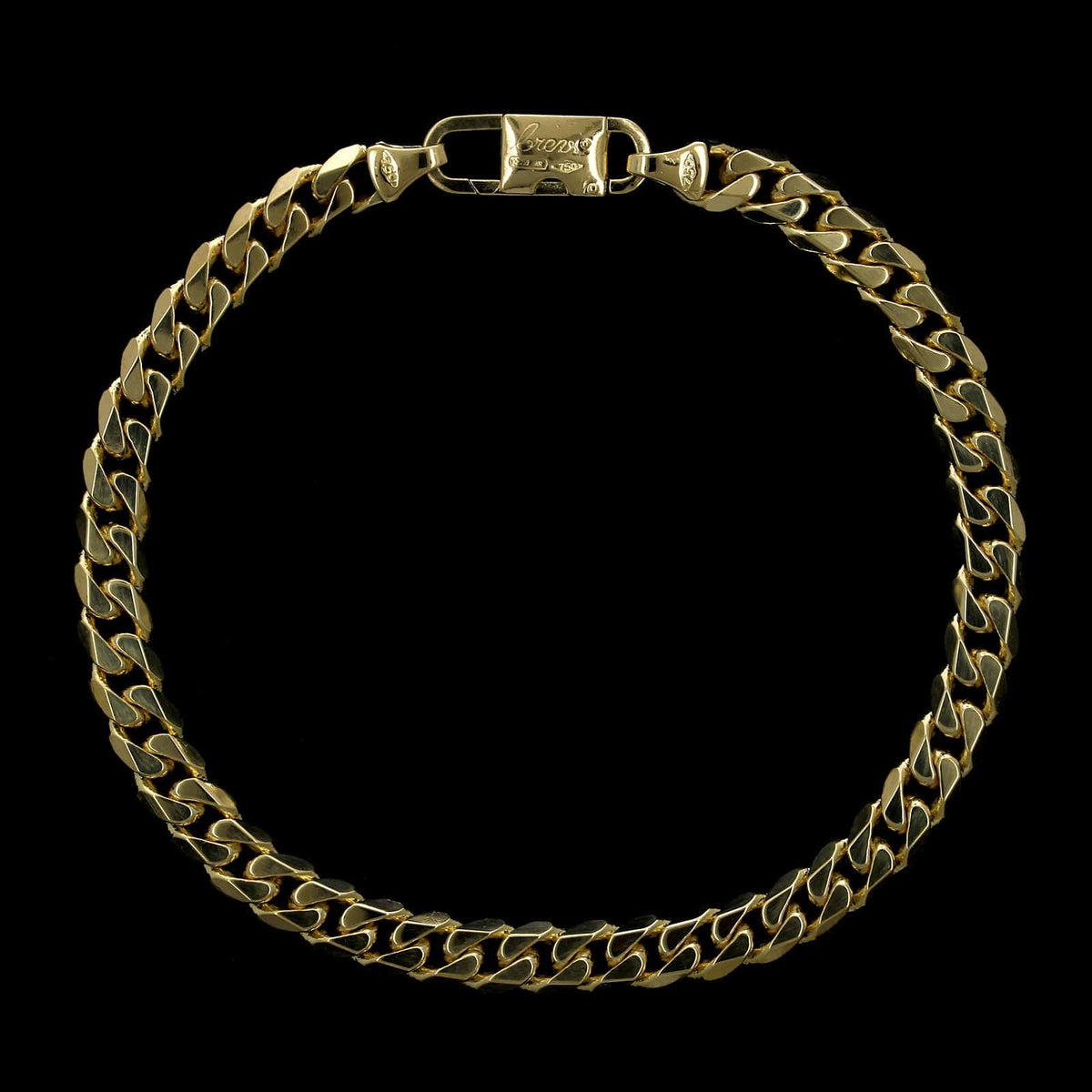18K Yellow Gold Estate Curb Link Bracelet